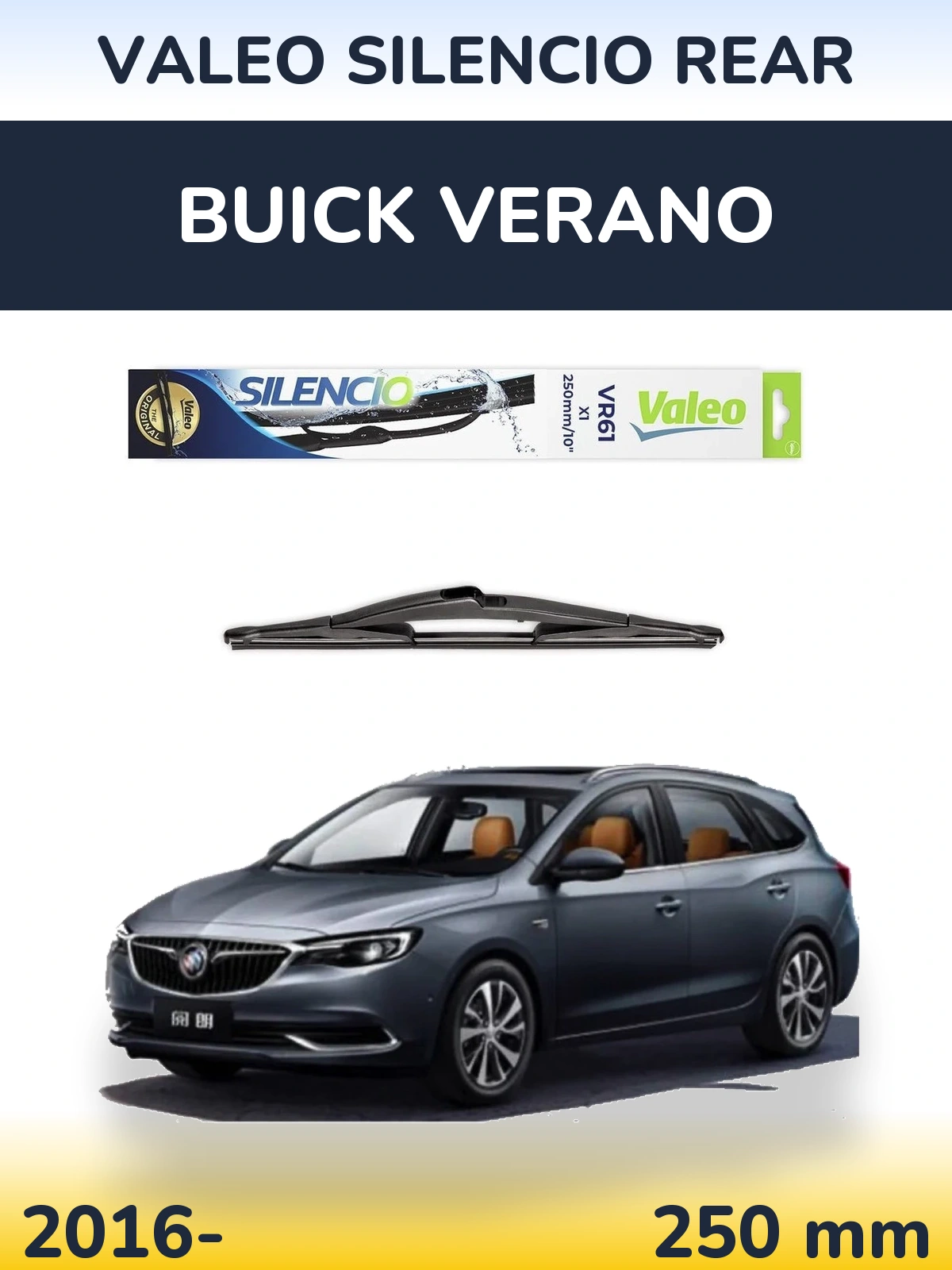 Torkarblad Valeo Silencio Rear för Buick Verano