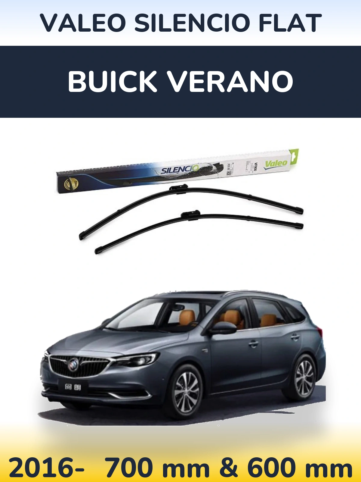 Torkarblad Valeo Silencio Flat för Buick Verano