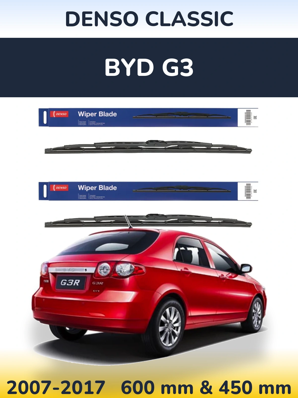 Torkarblad Denso Classic för BYD G3
