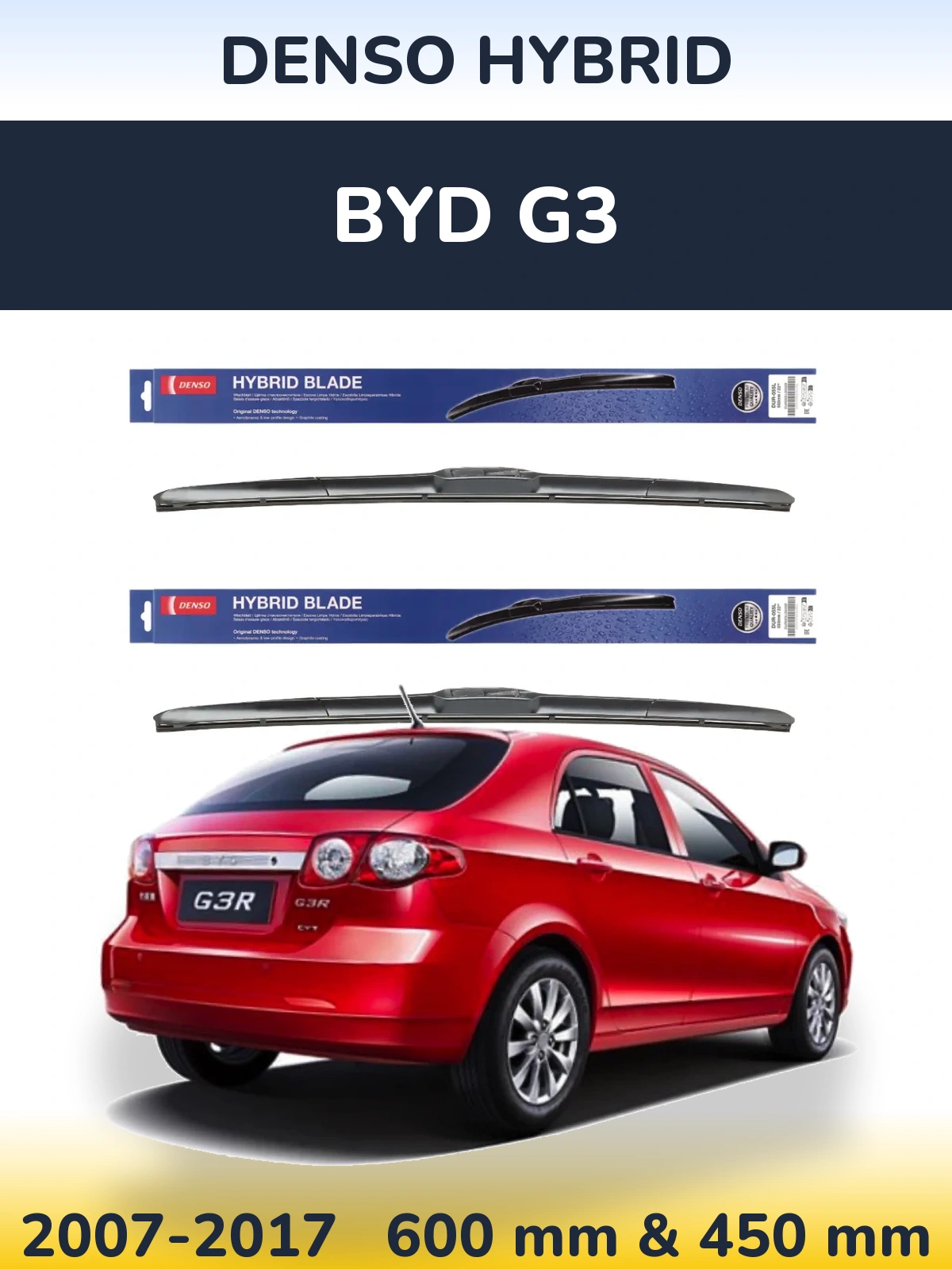 Torkarblad Denso Hybrid för BYD G3