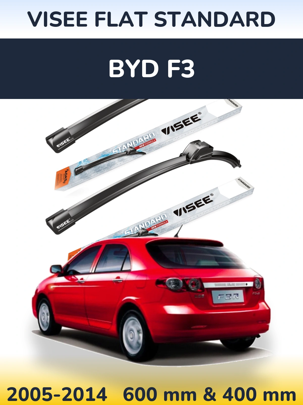 Torkarblad VISEE FLAT STANDARD för BYD F3