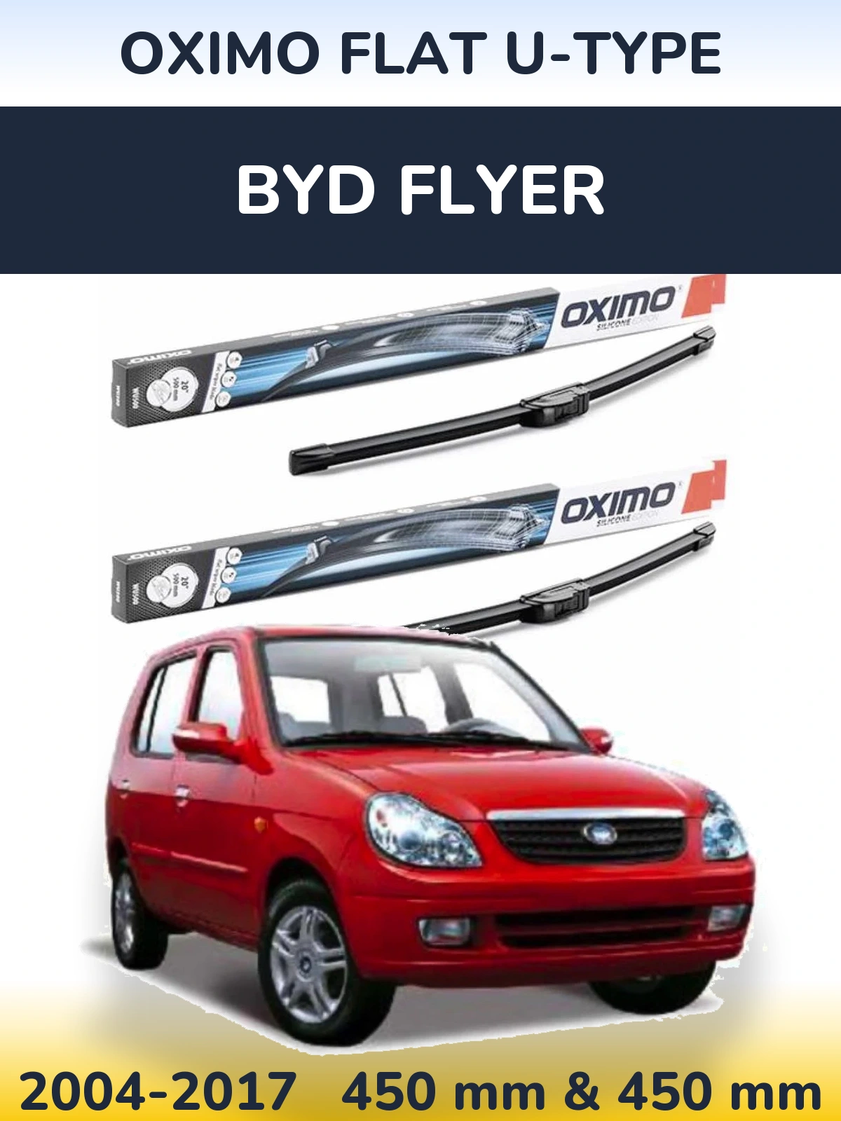 Torkarblad Oximo Flat U-type för BYD Flyer