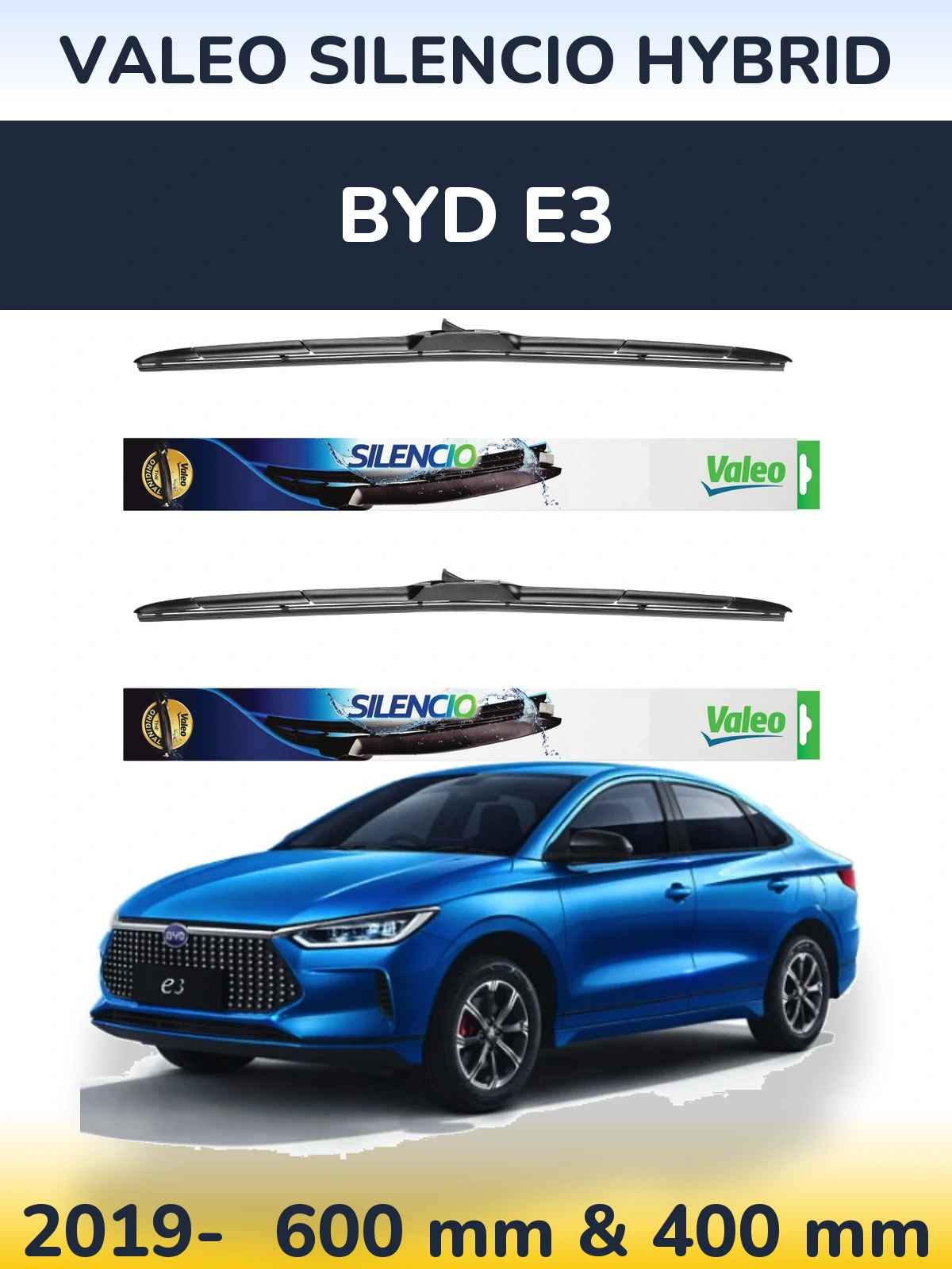 Torkarblad Valeo Silencio Hybrid för BYD E3