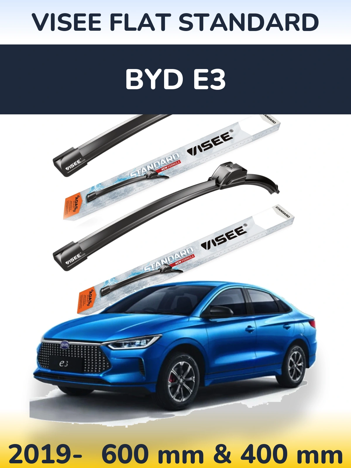 Torkarblad VISEE FLAT STANDARD för BYD E3