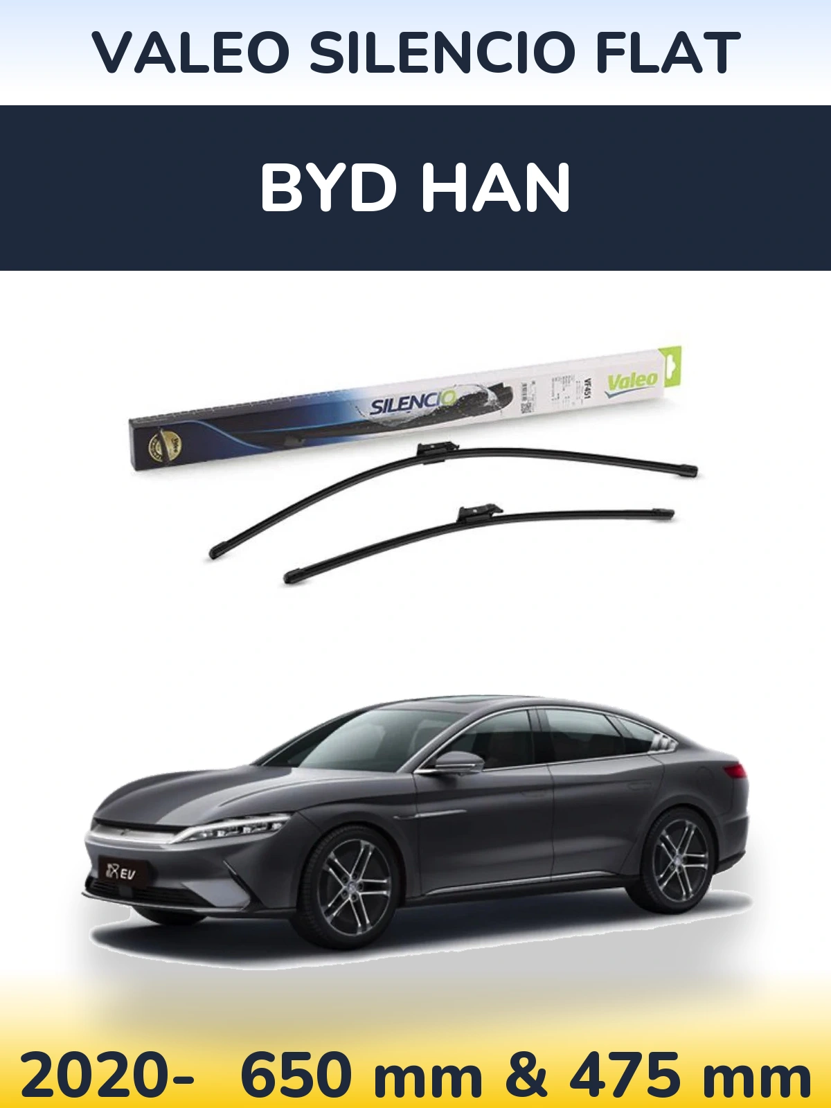 Torkarblad Valeo Silencio Flat för BYD Han