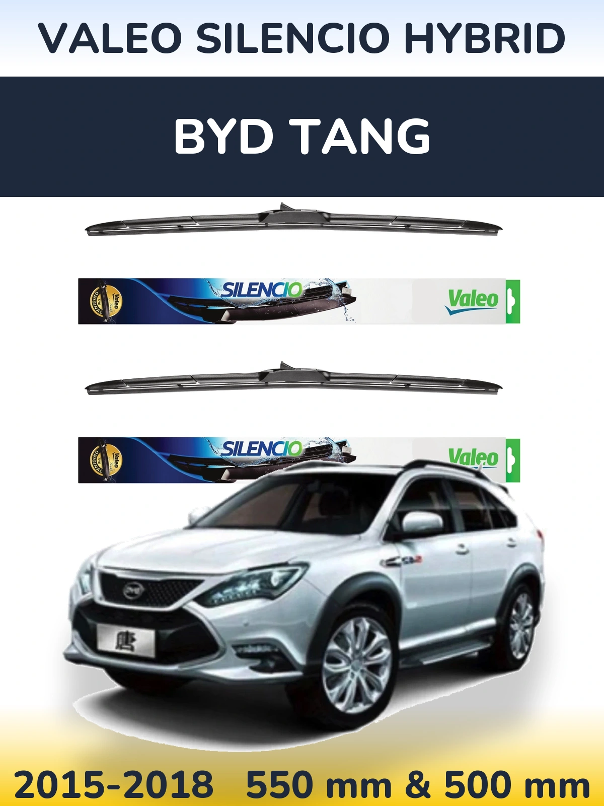 Torkarblad Valeo Silencio Hybrid för BYD Tang