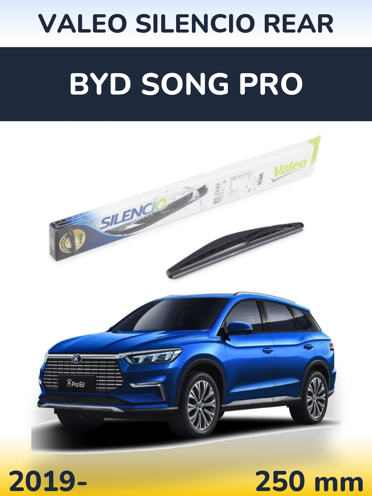 Torkarblad Valeo Silencio Rear för BYD Song Pro