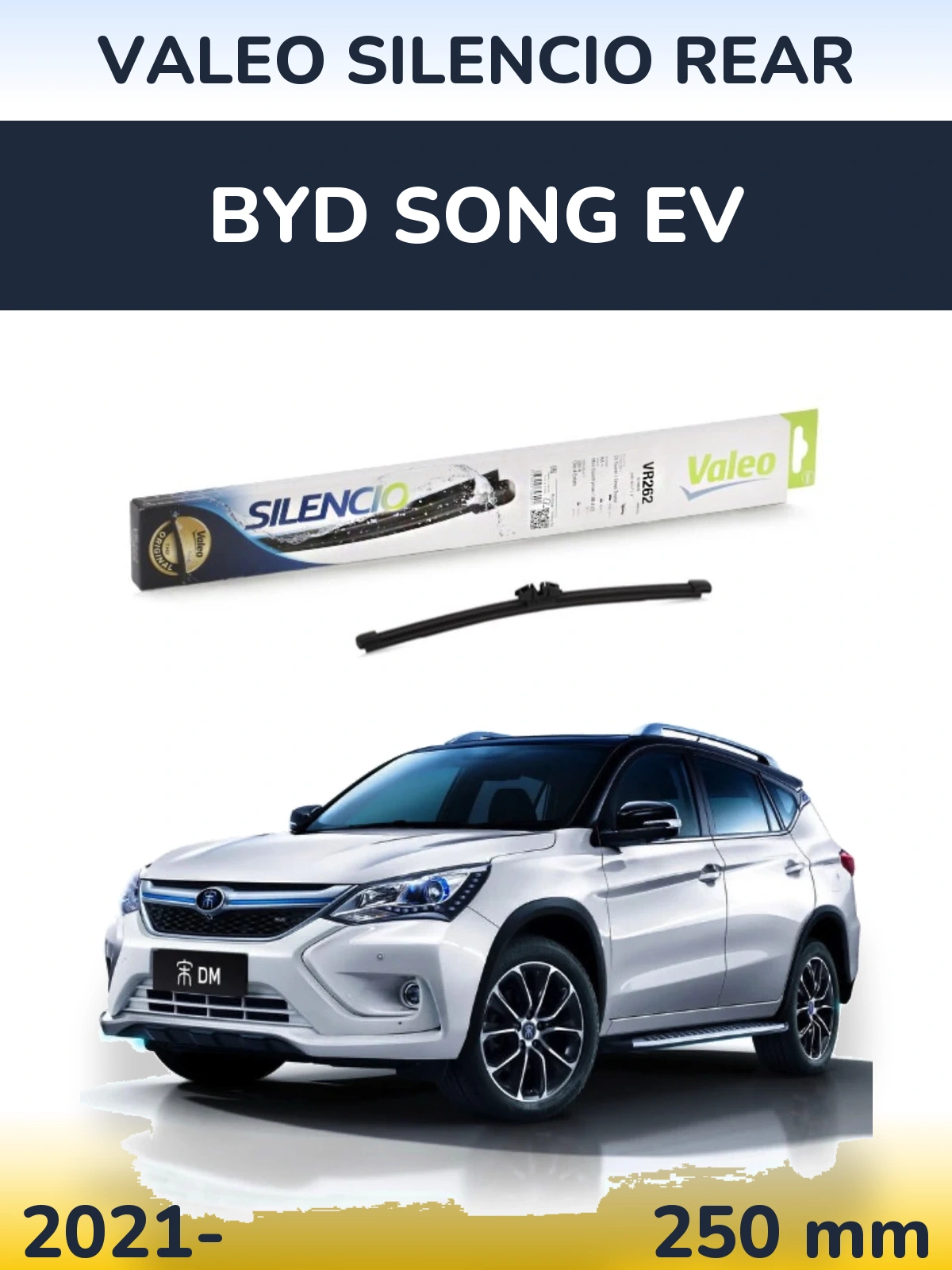 Torkarblad Valeo Silencio Rear för BYD Song EV