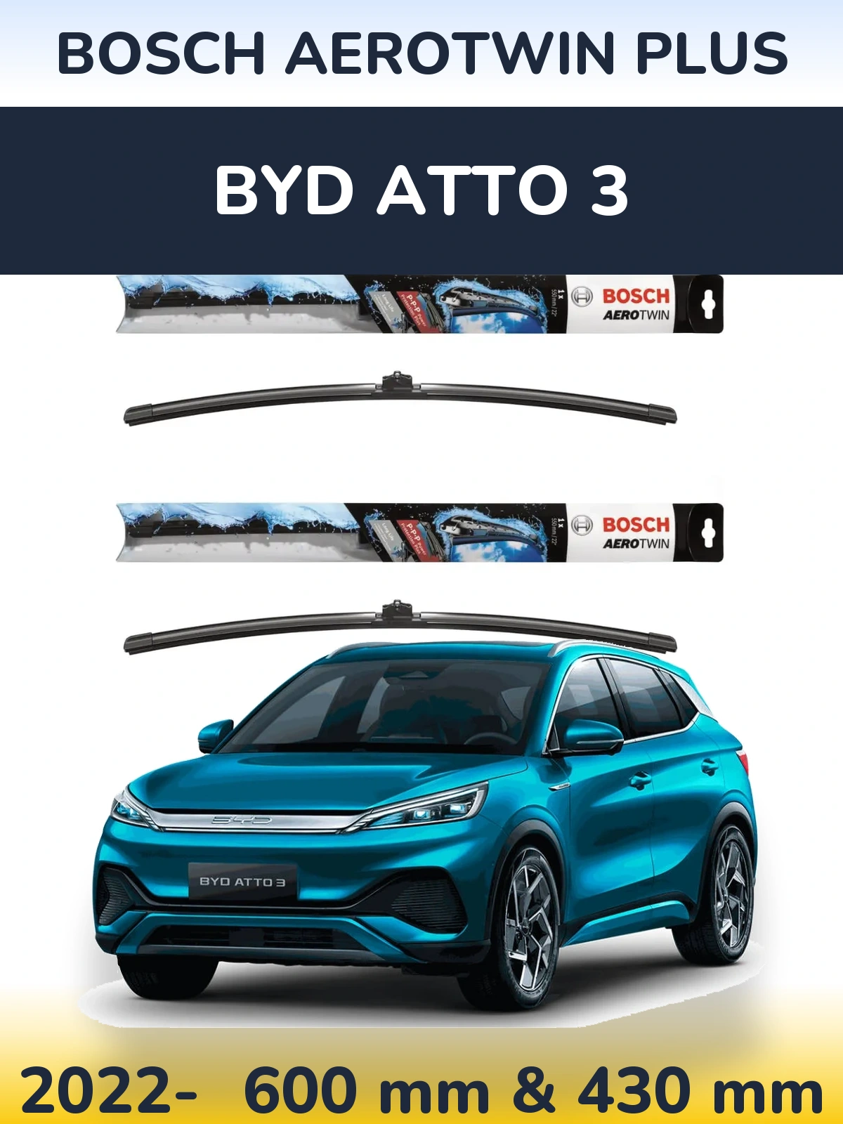 Torkarblad BOSCH AeroTwin Plus för BYD Atto 3