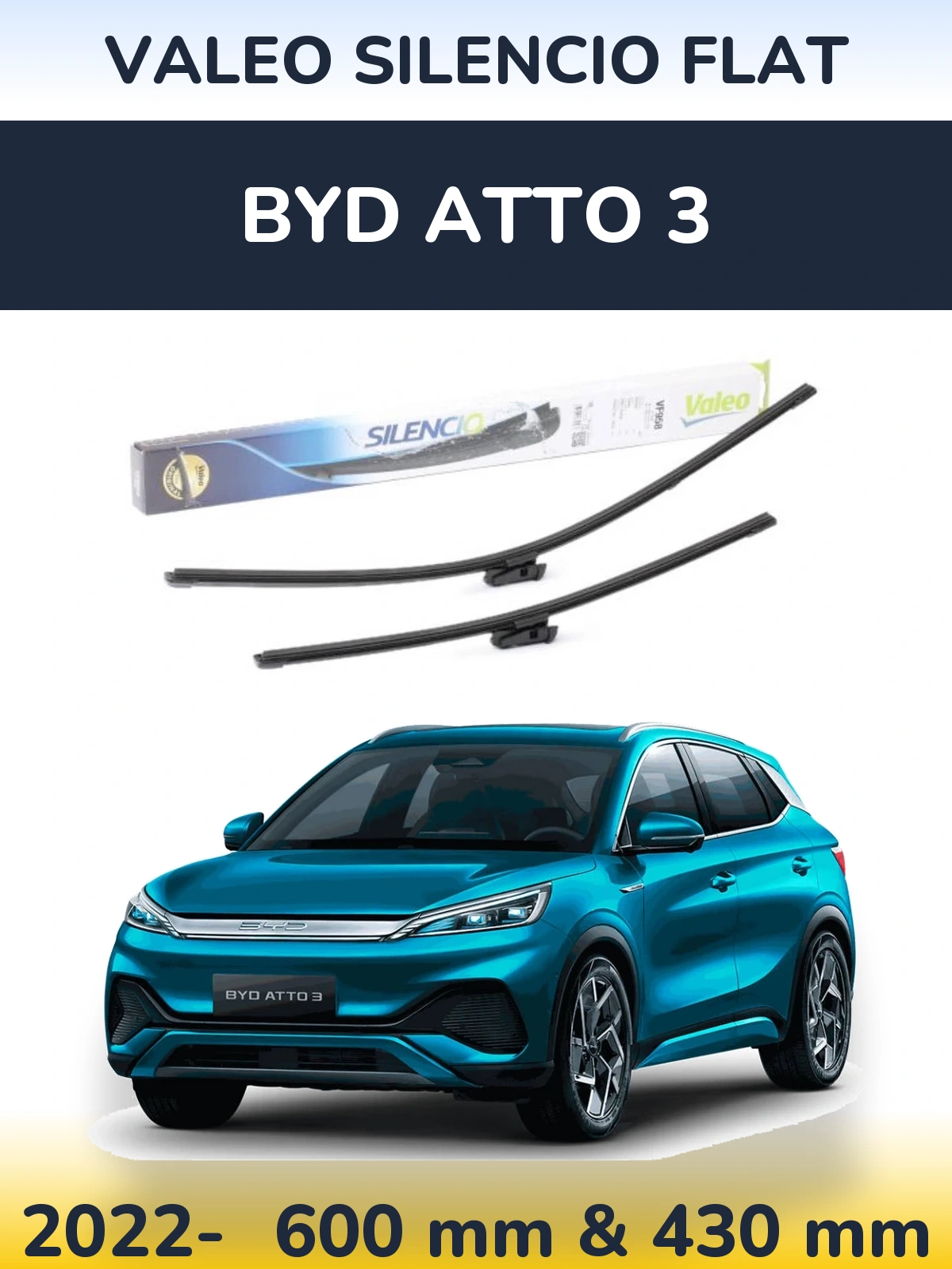 Torkarblad Valeo Silencio Flat för BYD Atto 3