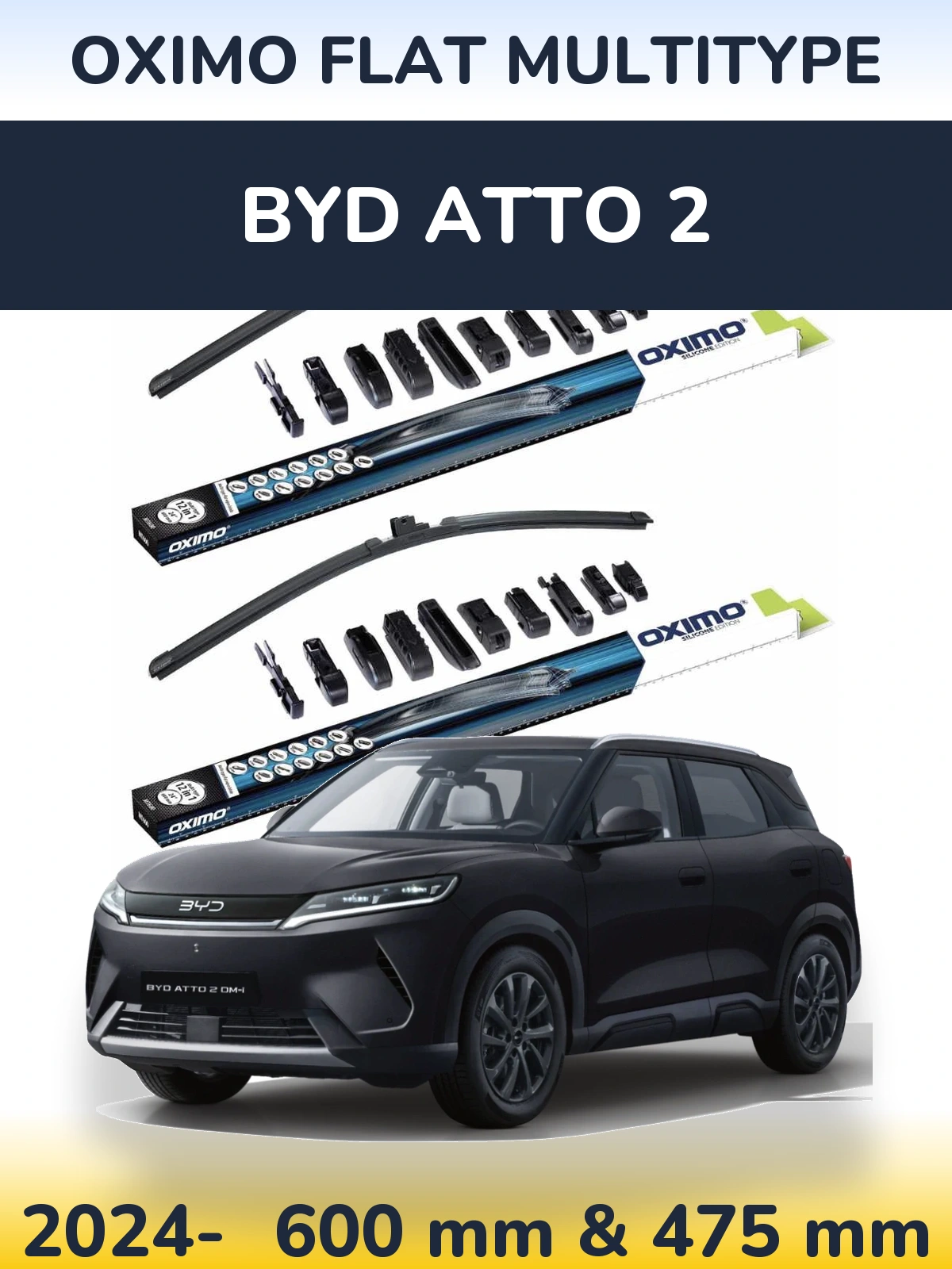 Torkarblad Oximo Flat MultiType för BYD Atto 2