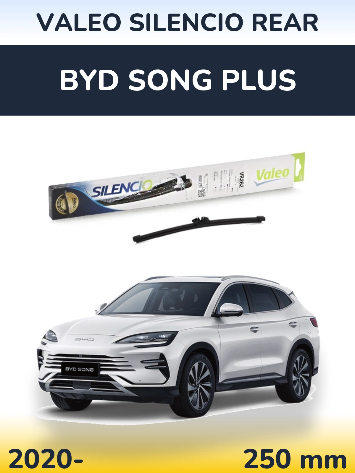 Rear wiper blade Valeo Silencio Rear 240 mm for BYD Song Plus 2020-2026