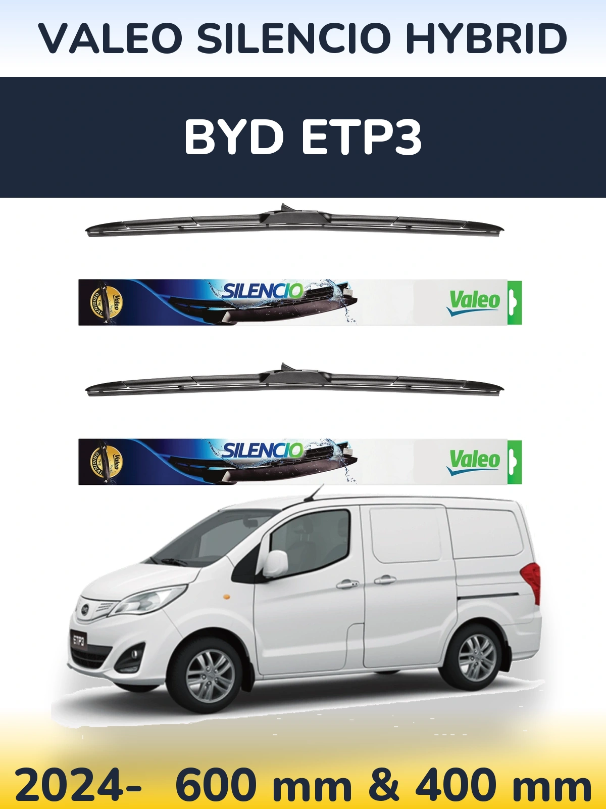 Torkarblad Valeo Silencio Hybrid för BYD ETP3