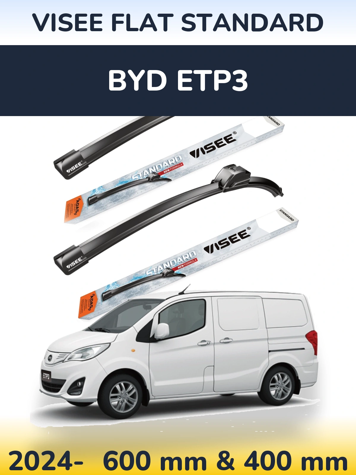 Torkarblad VISEE FLAT STANDARD för BYD ETP3