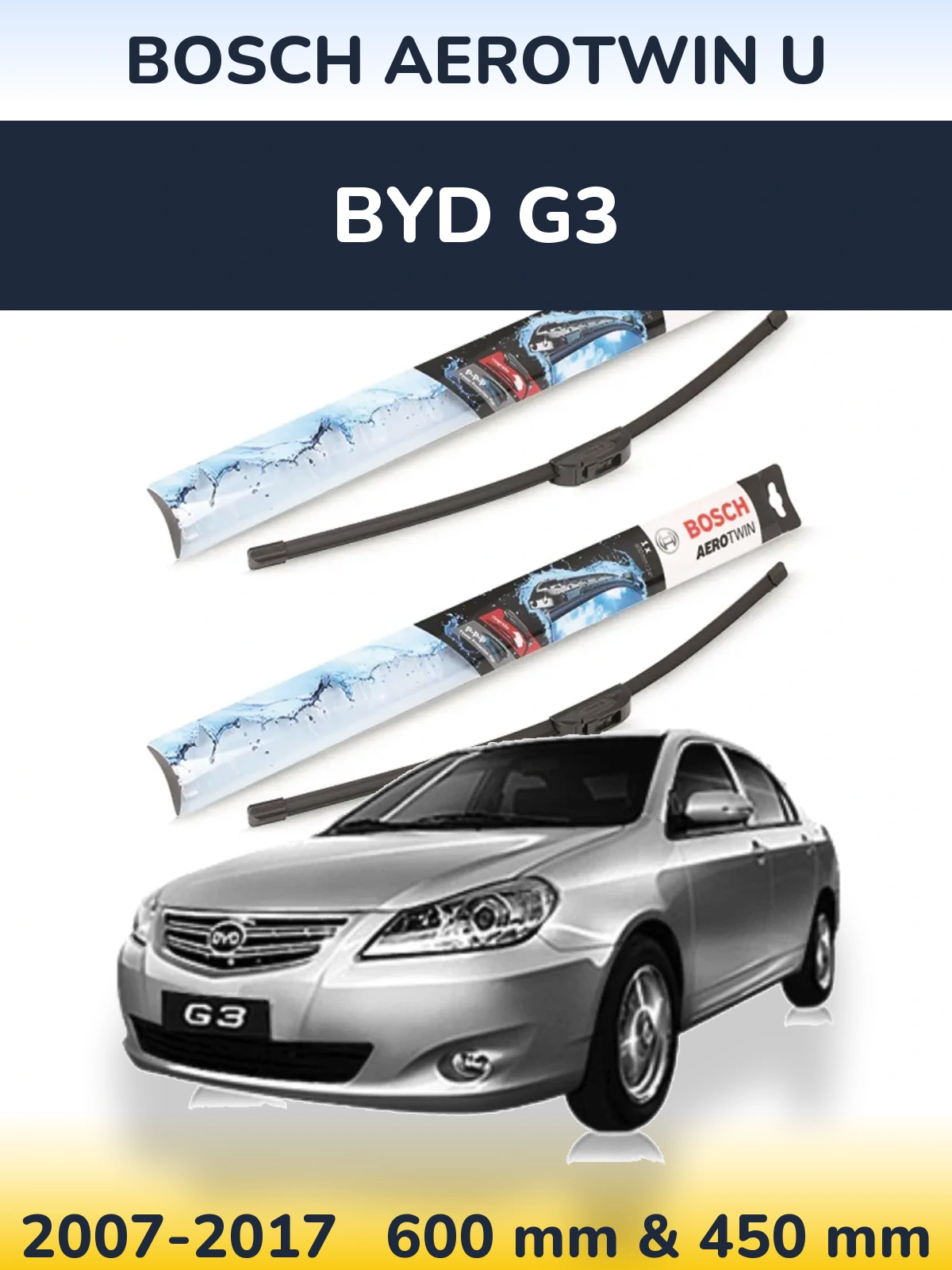 Torkarblad BOSCH AeroTwin U för BYD G3