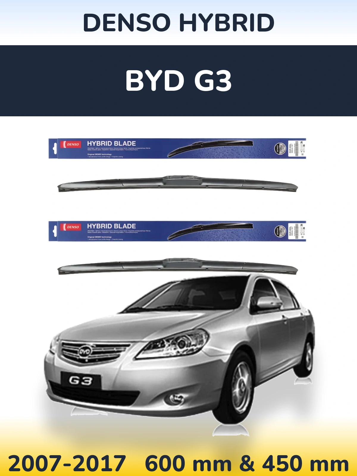 Torkarblad Denso Hybrid för BYD G3