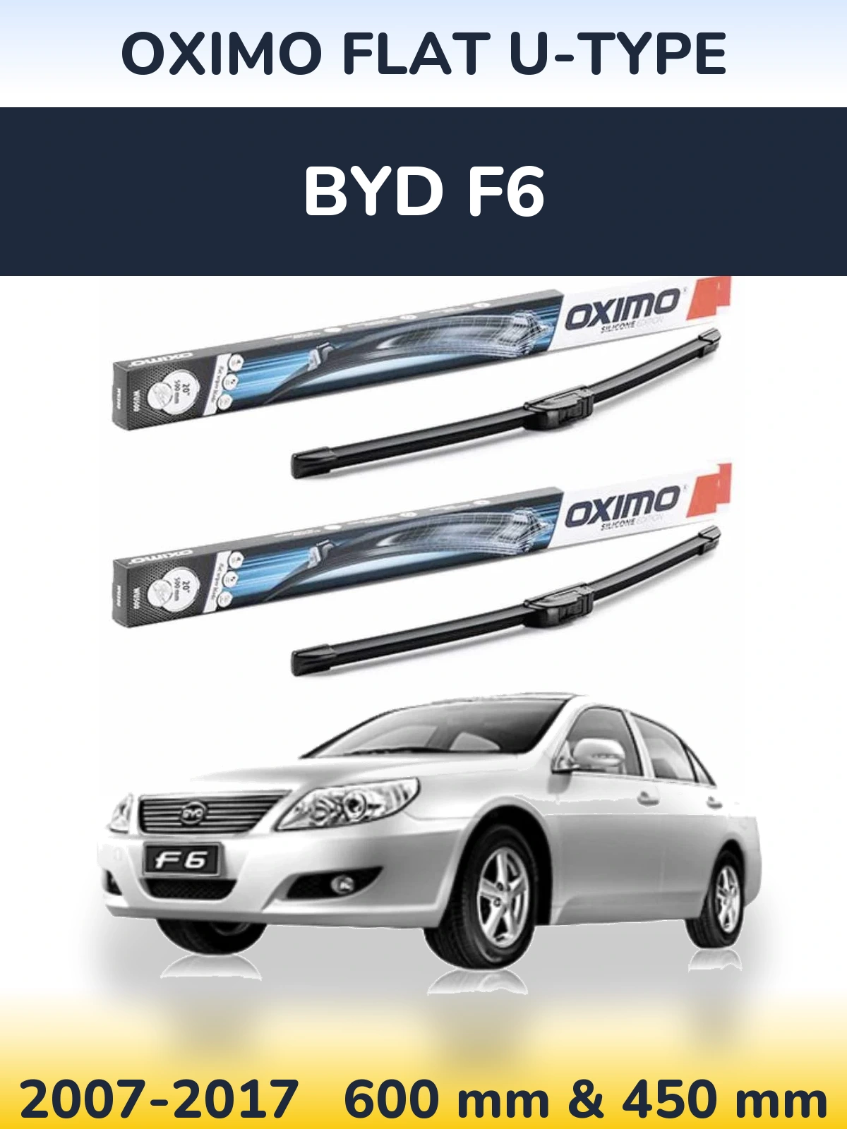 Torkarblad Oximo Flat U-type för BYD F6