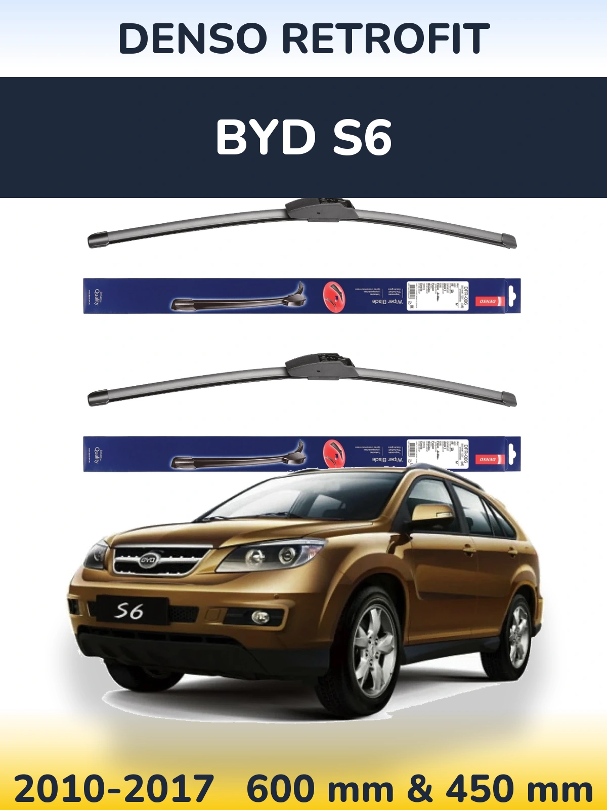 Torkarblad Denso Retrofit för BYD S6