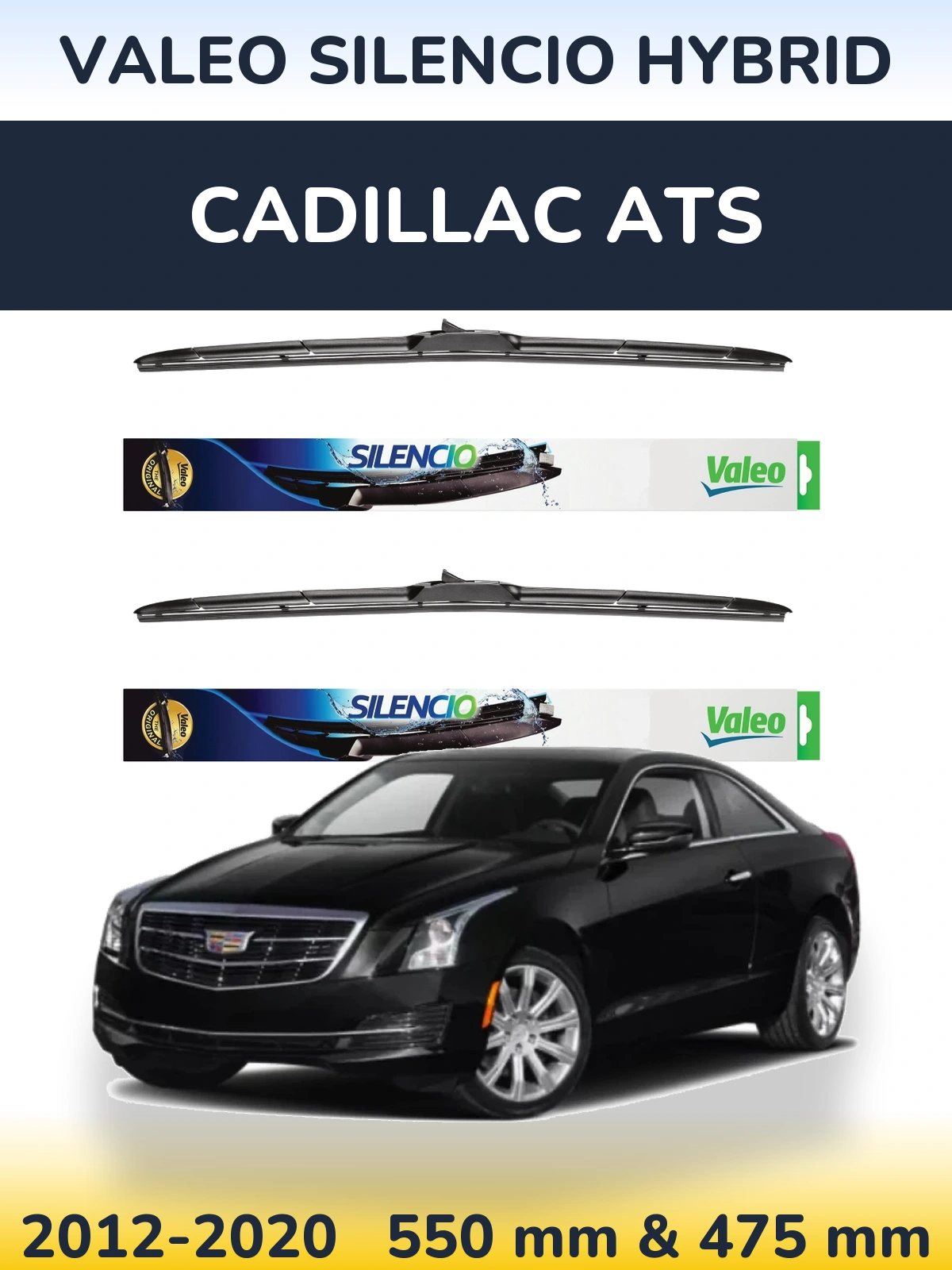 Torkarblad Valeo Silencio Hybrid för Cadillac ATS