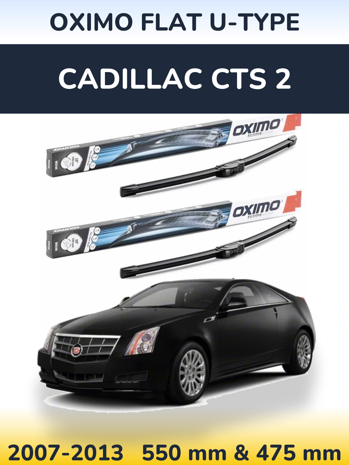 Torkarblad Oximo Flat U-type för Cadillac CTS 2