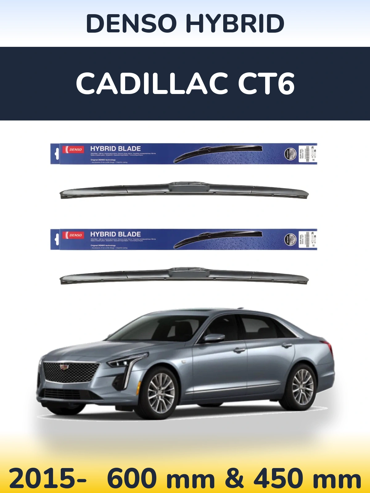Torkarblad Denso Hybrid för Cadillac CT6