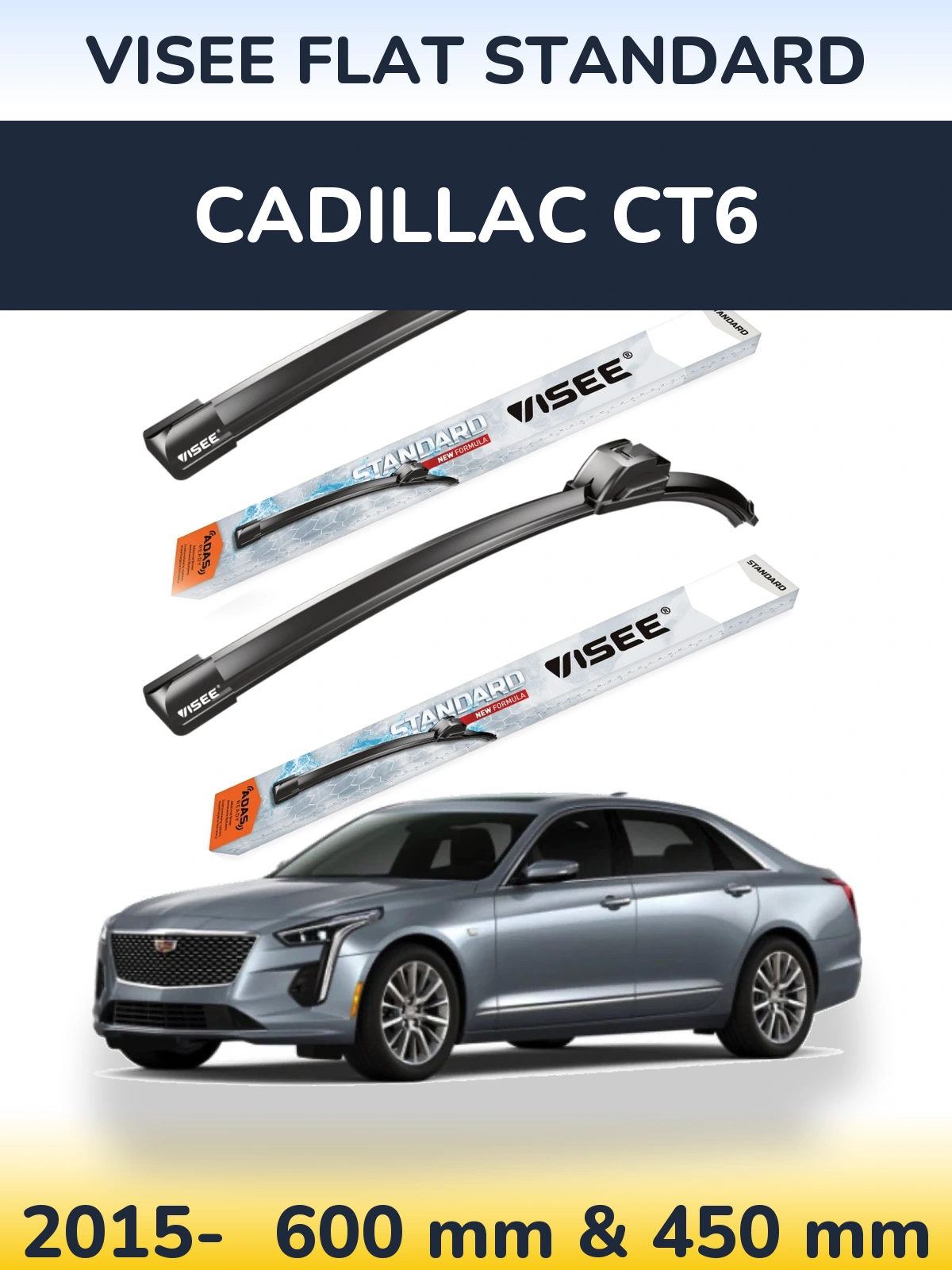 Torkarblad VISEE FLAT STANDARD för Cadillac CT6