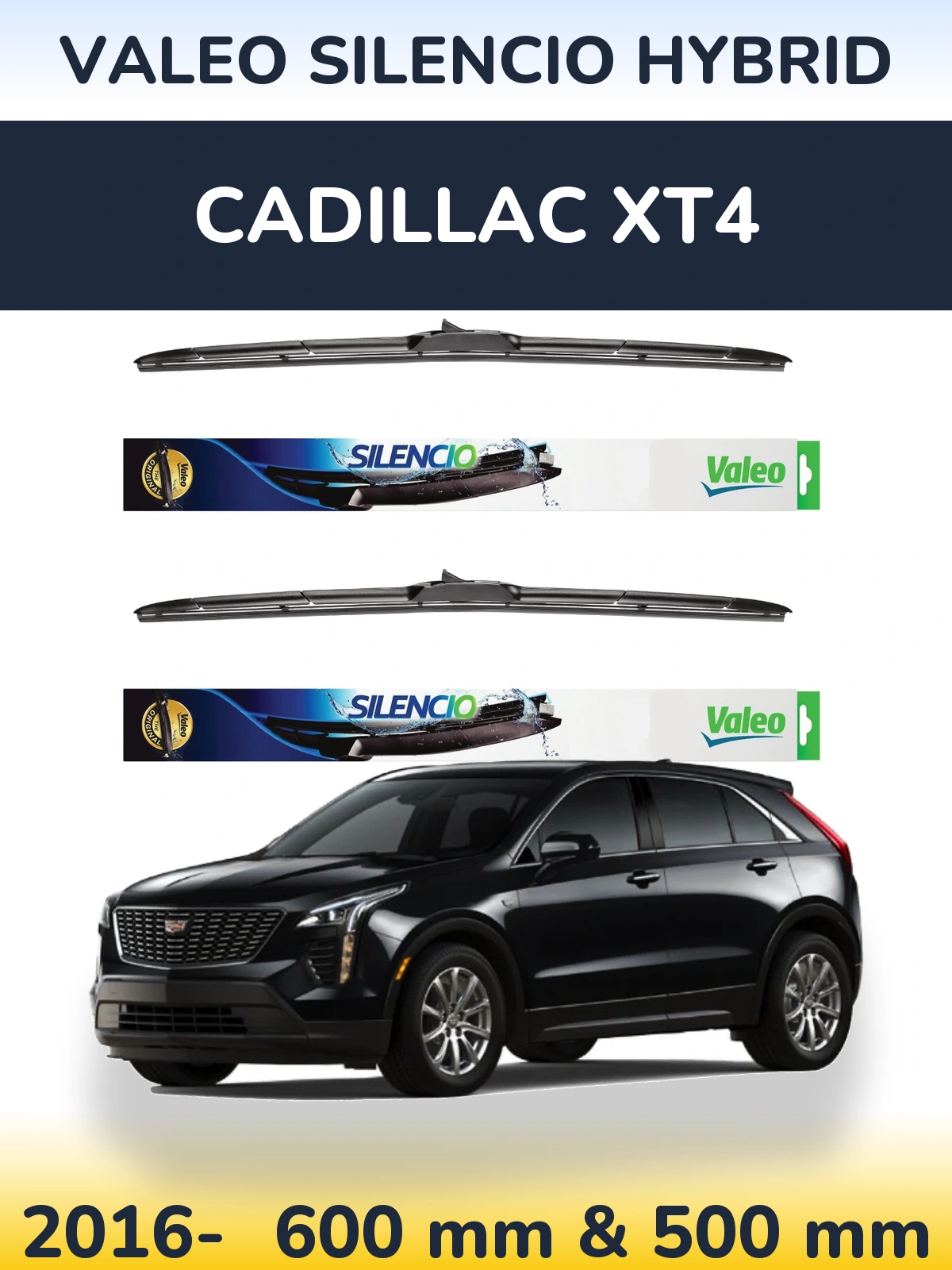 Torkarblad Valeo Silencio Hybrid för Cadillac XT4