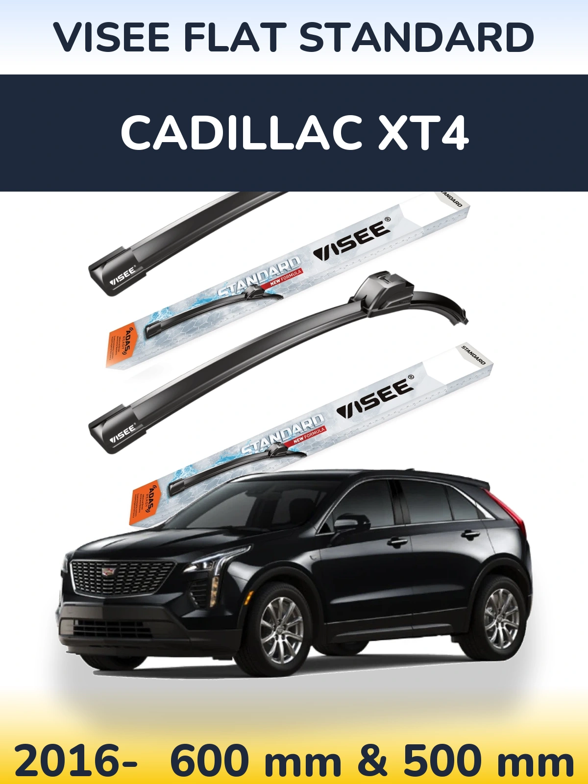 Torkarblad VISEE FLAT STANDARD för Cadillac XT4