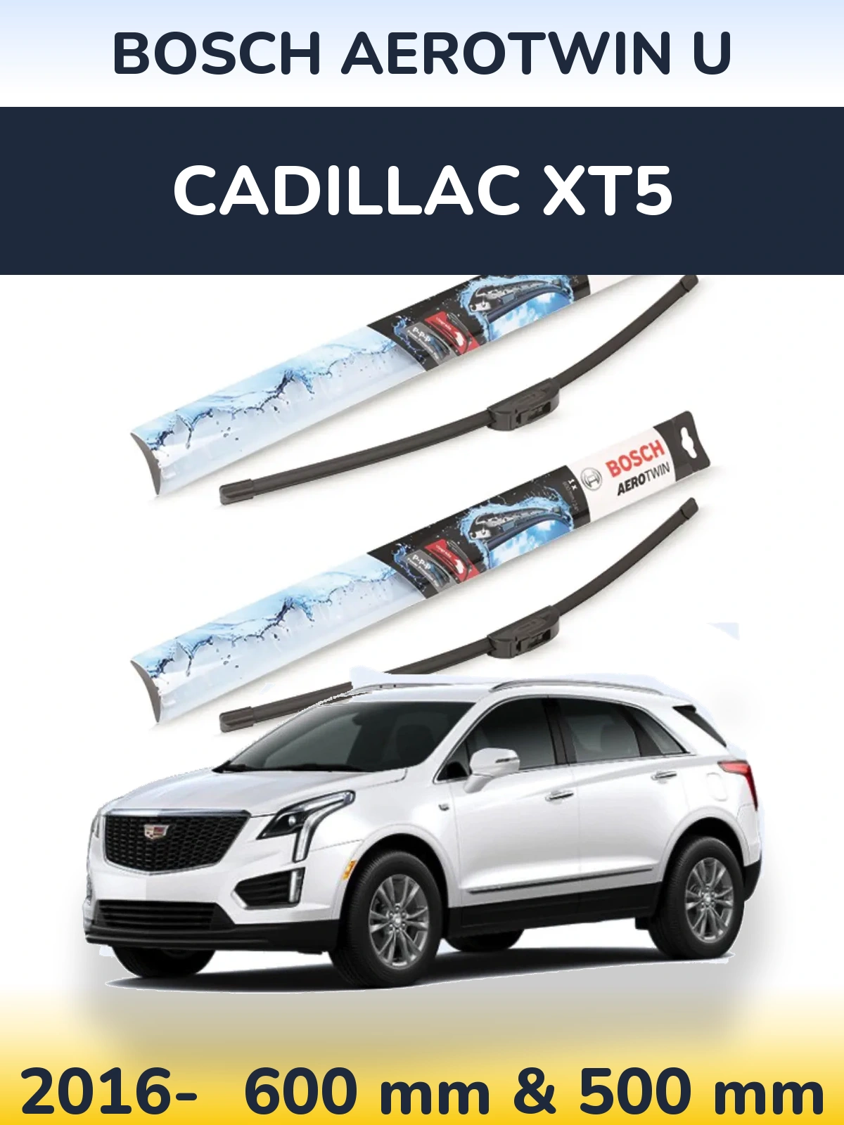 Torkarblad BOSCH AeroTwin U för Cadillac XT5