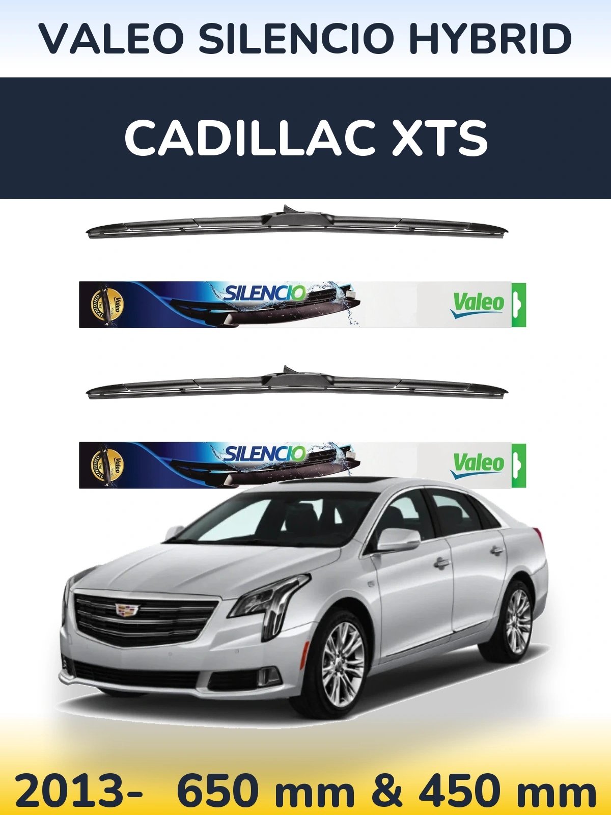 Torkarblad Valeo Silencio Hybrid för Cadillac XTS