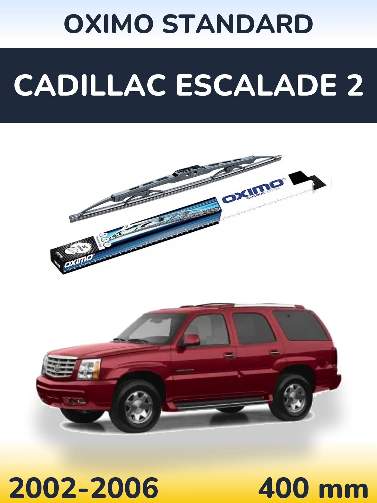 Rear wiper blade Oximo Standard 400 mm for Cadillac Escalade 2 2002-2006