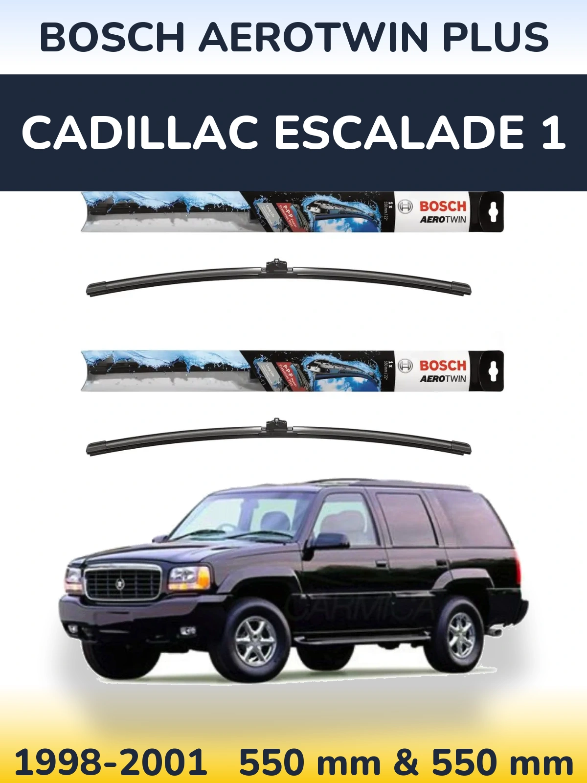Torkarblad BOSCH AeroTwin Plus för Cadillac Escalade 1