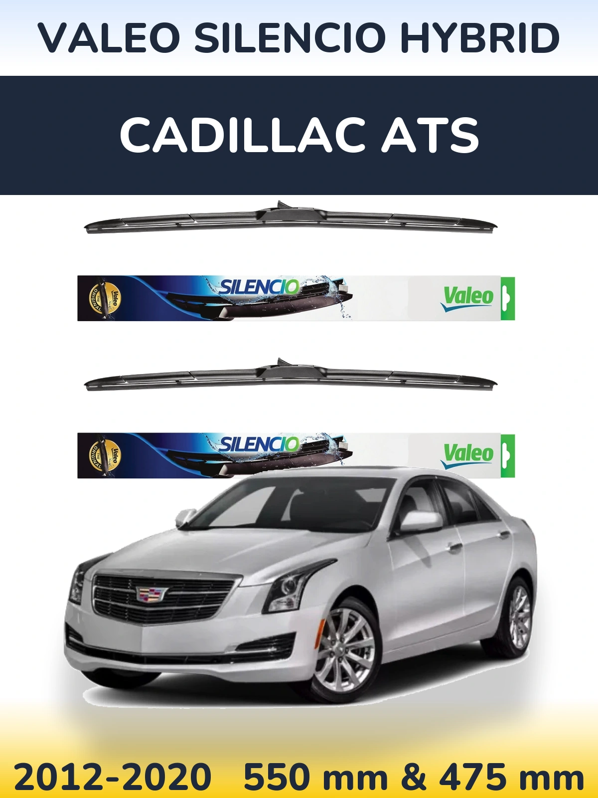 Torkarblad Valeo Silencio Hybrid för Cadillac ATS