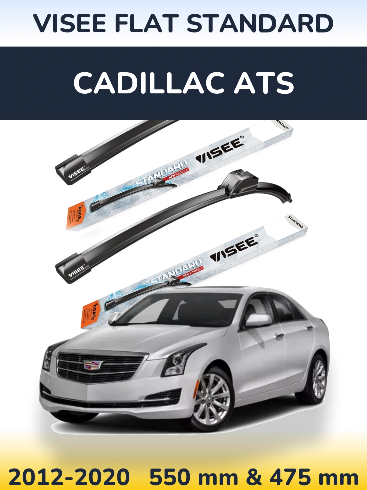 Torkarblad VISEE FLAT STANDARD för Cadillac ATS