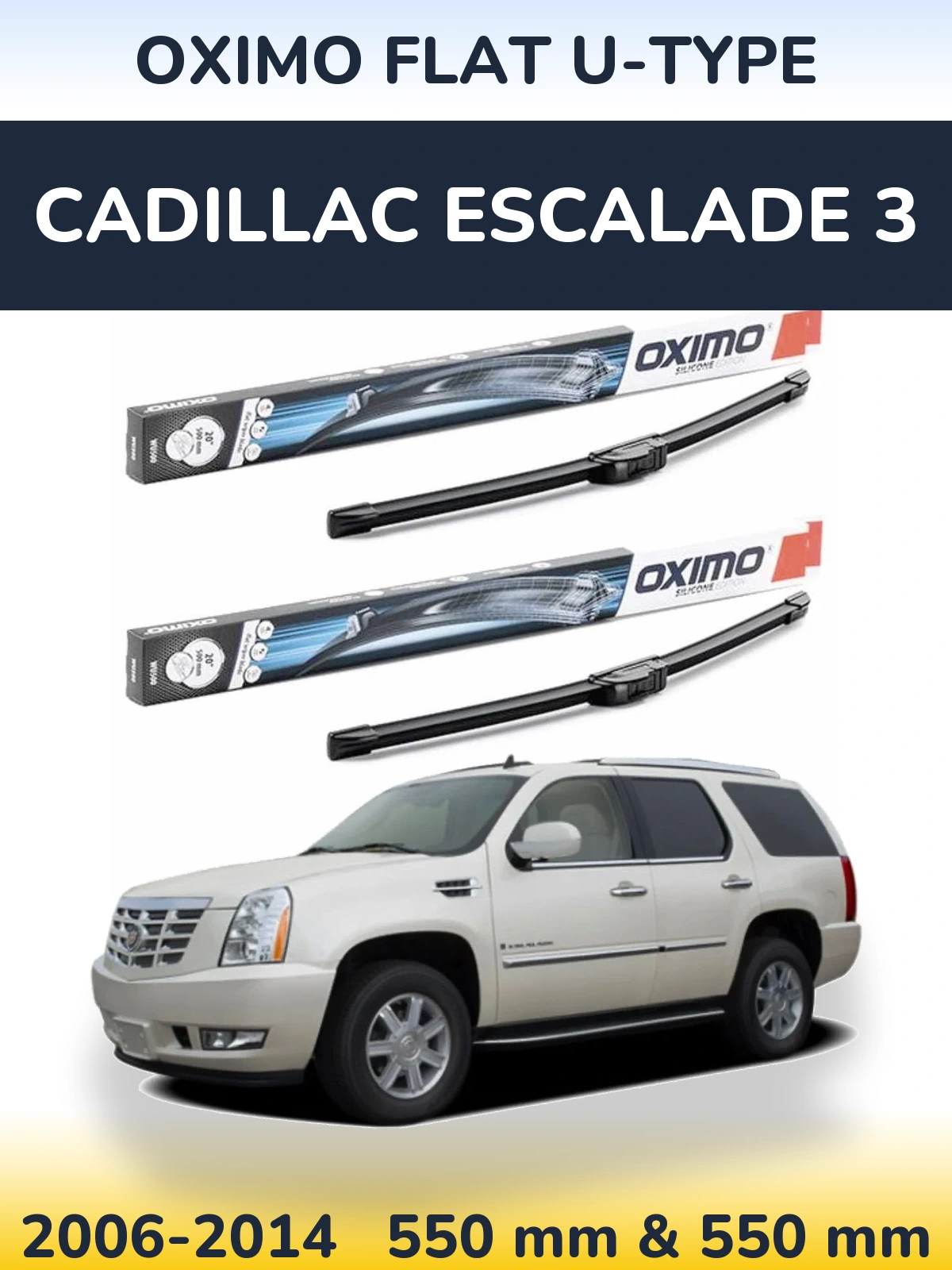 Torkarblad Oximo Flat U-type för Cadillac Escalade 3