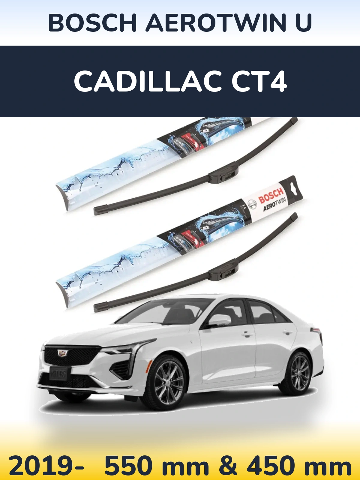 Torkarblad BOSCH AeroTwin U för Cadillac CT4