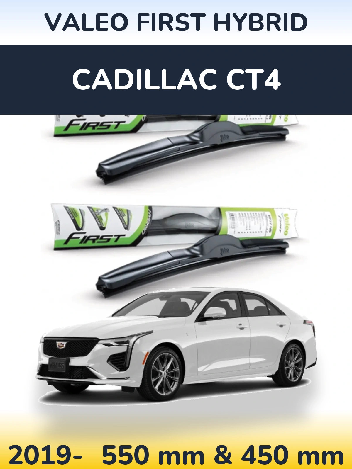 Torkarblad Valeo First Hybrid för Cadillac CT4