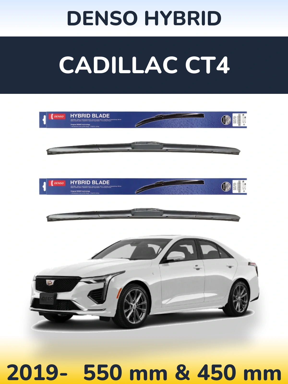 Torkarblad Denso Hybrid för Cadillac CT4