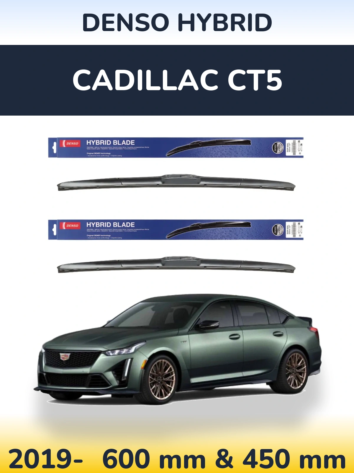 Torkarblad Denso Hybrid för Cadillac CT5