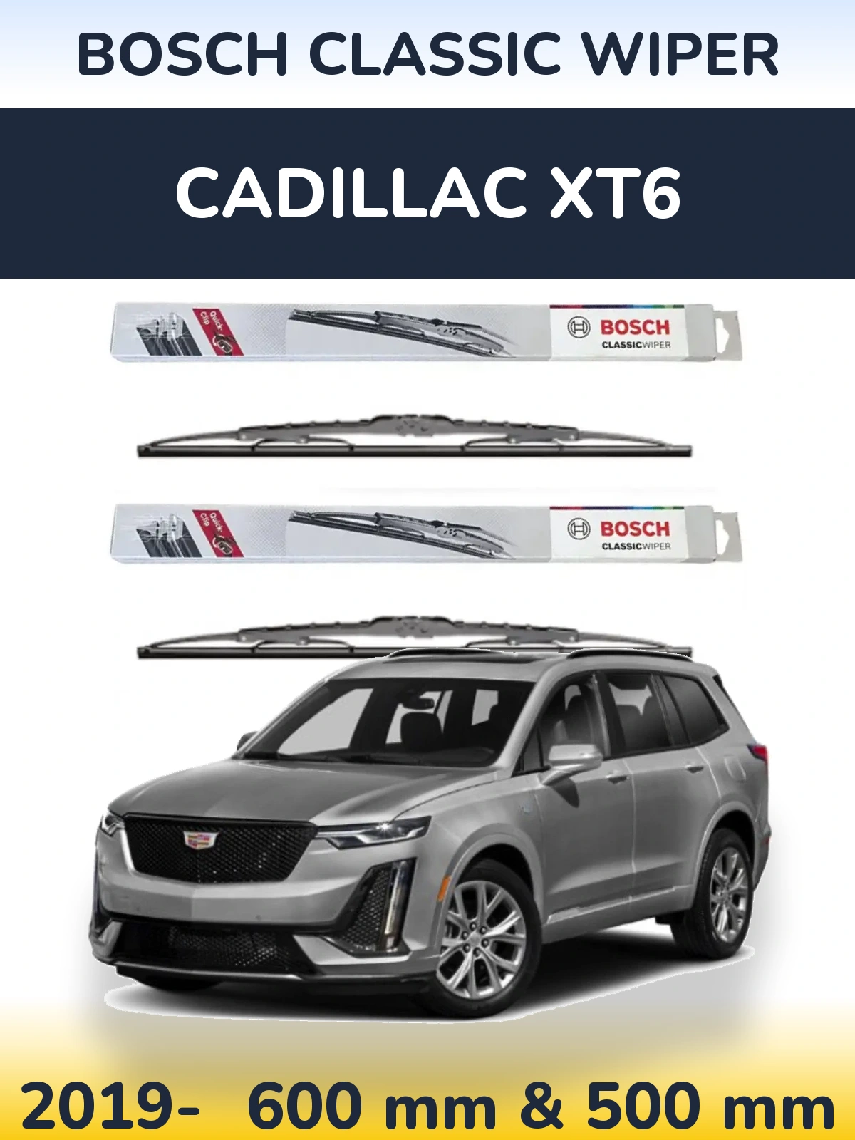 Torkarblad BOSCH Classic Wiper för Cadillac XT6