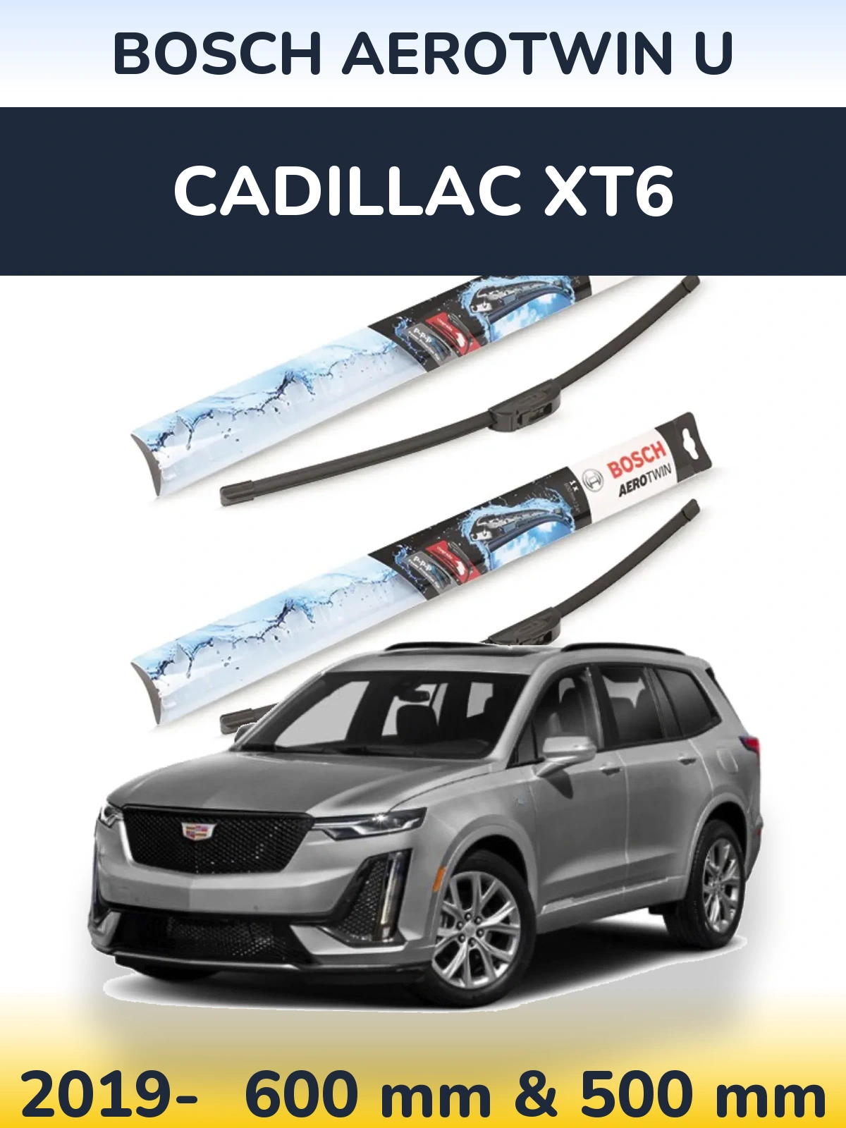 Torkarblad BOSCH AeroTwin U för Cadillac XT6