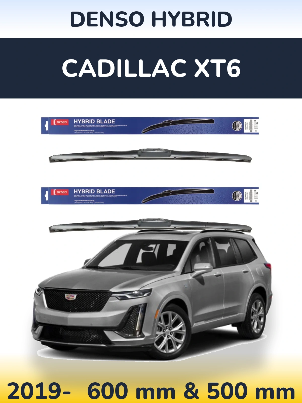 Torkarblad Denso Hybrid för Cadillac XT6