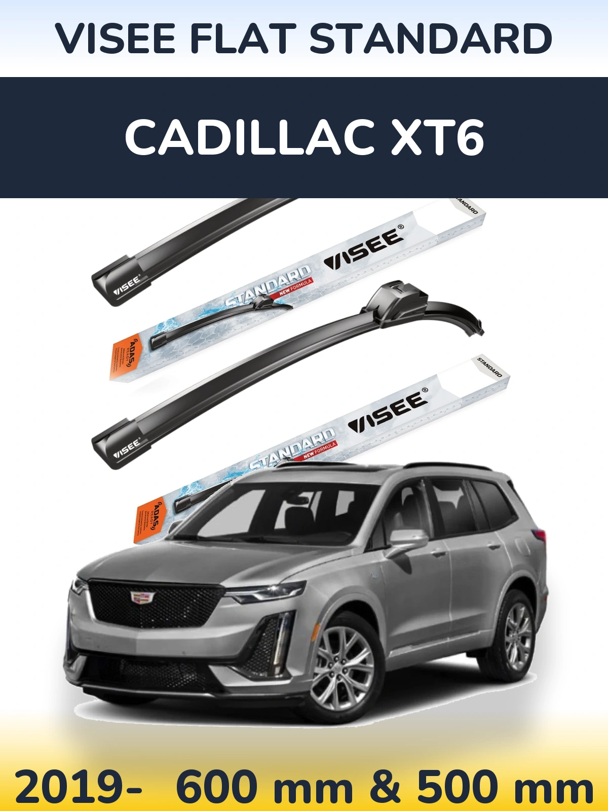 Torkarblad VISEE FLAT STANDARD för Cadillac XT6
