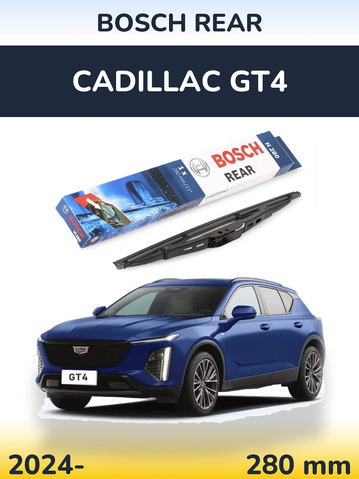 Torkarblad BOSCH Rear för Cadillac GT4