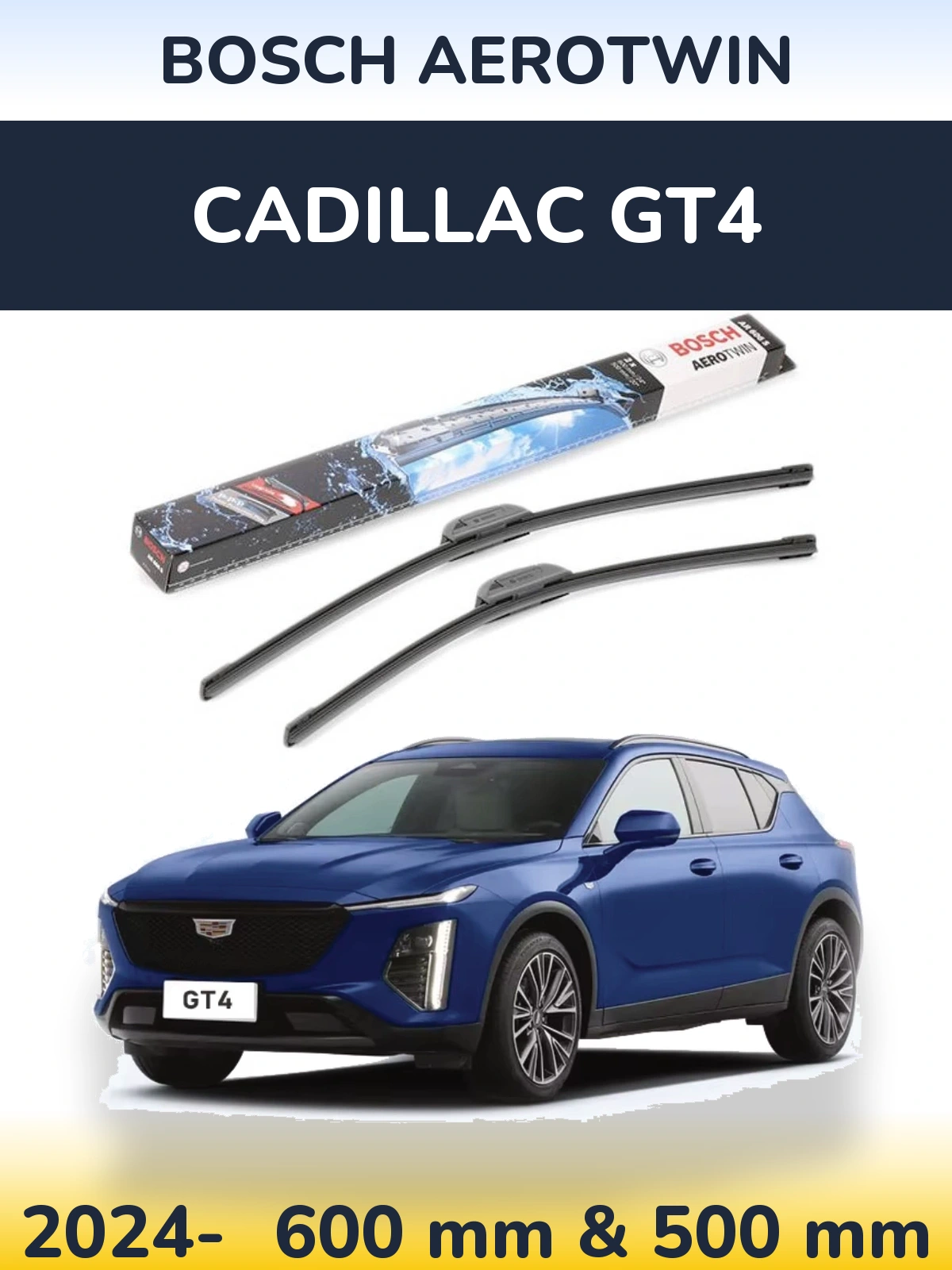 Torkarblad BOSCH AeroTwin för Cadillac GT4