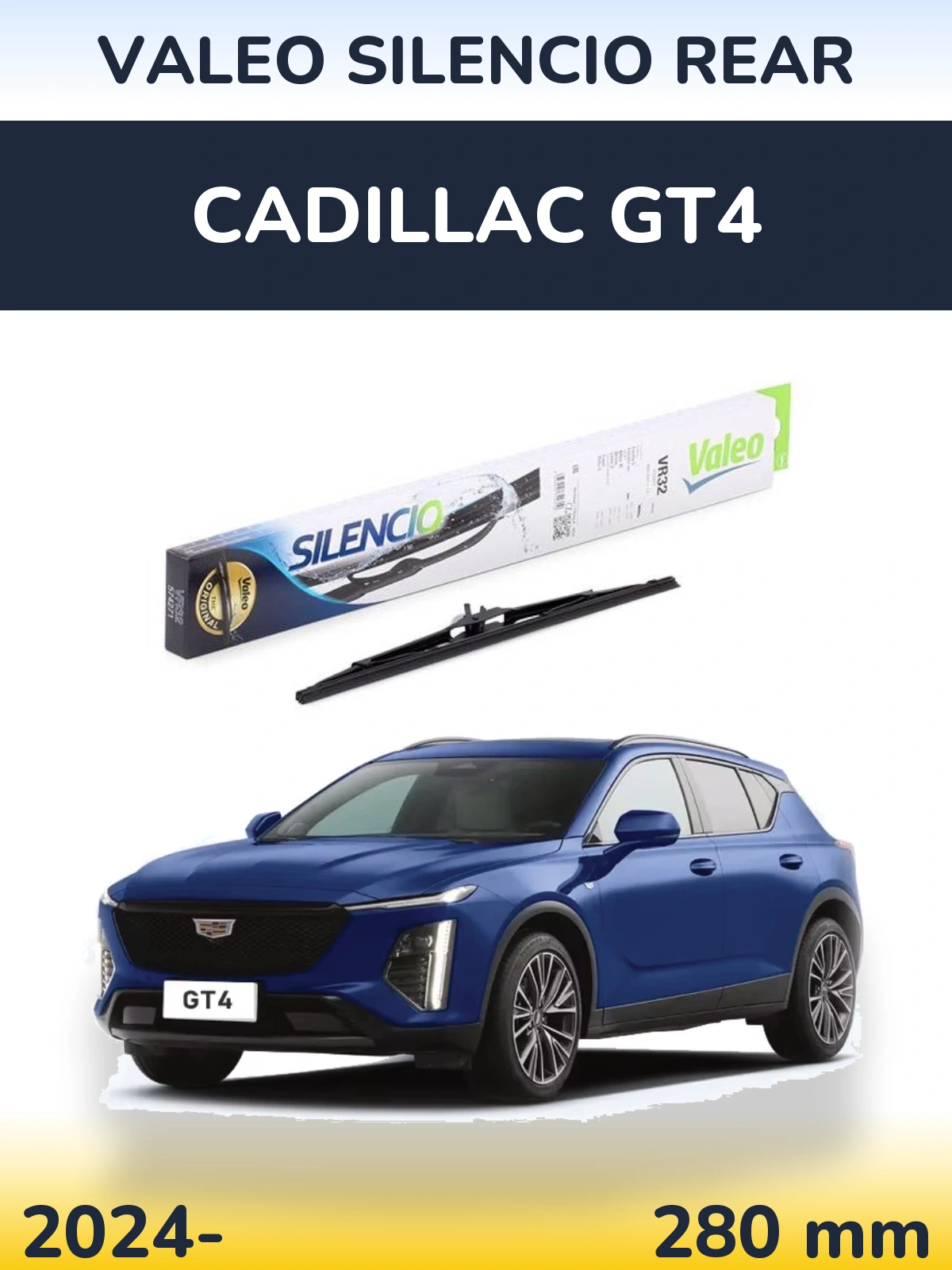 Torkarblad Valeo Silencio Rear för Cadillac GT4