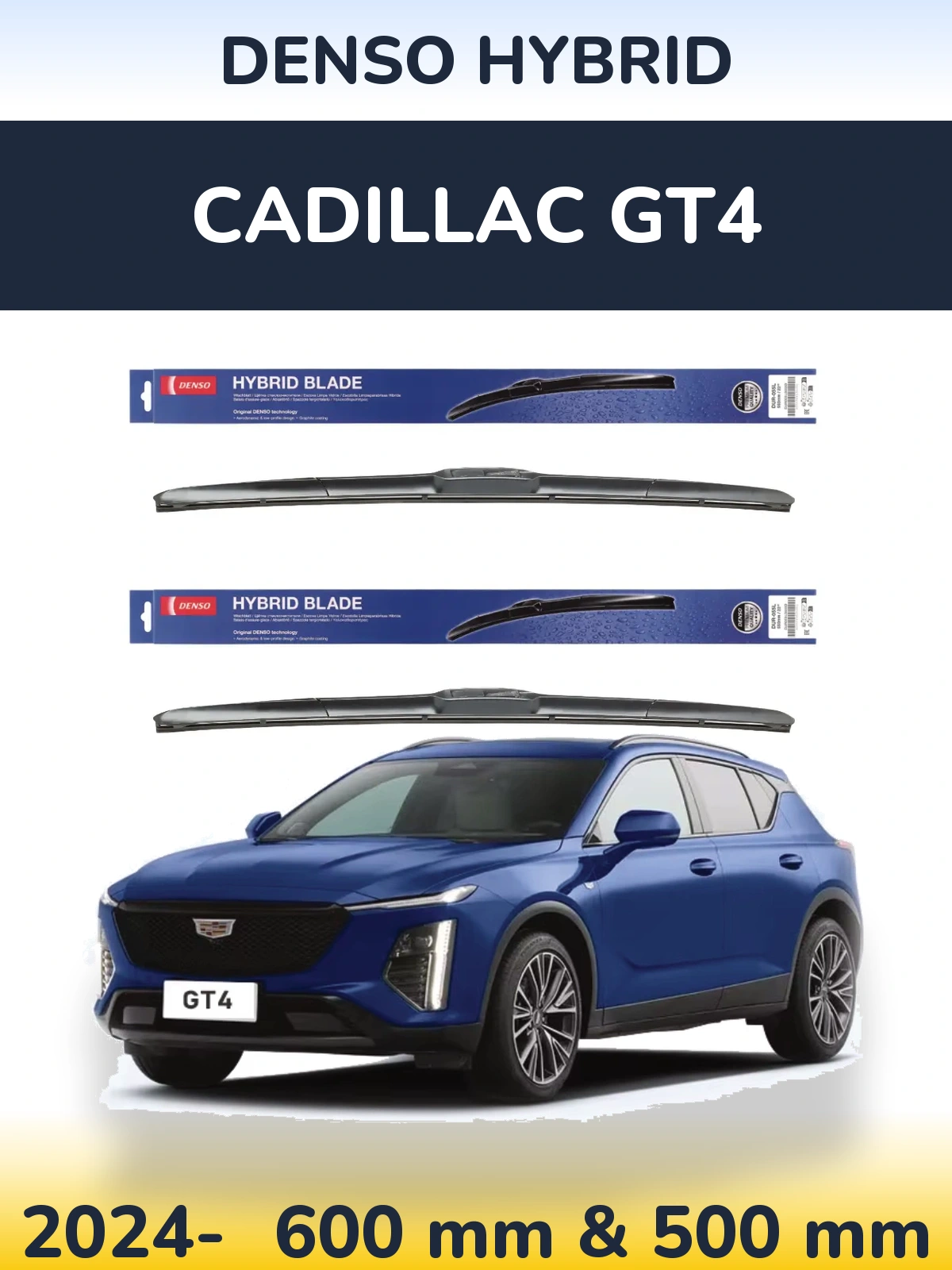 Torkarblad Denso Hybrid för Cadillac GT4
