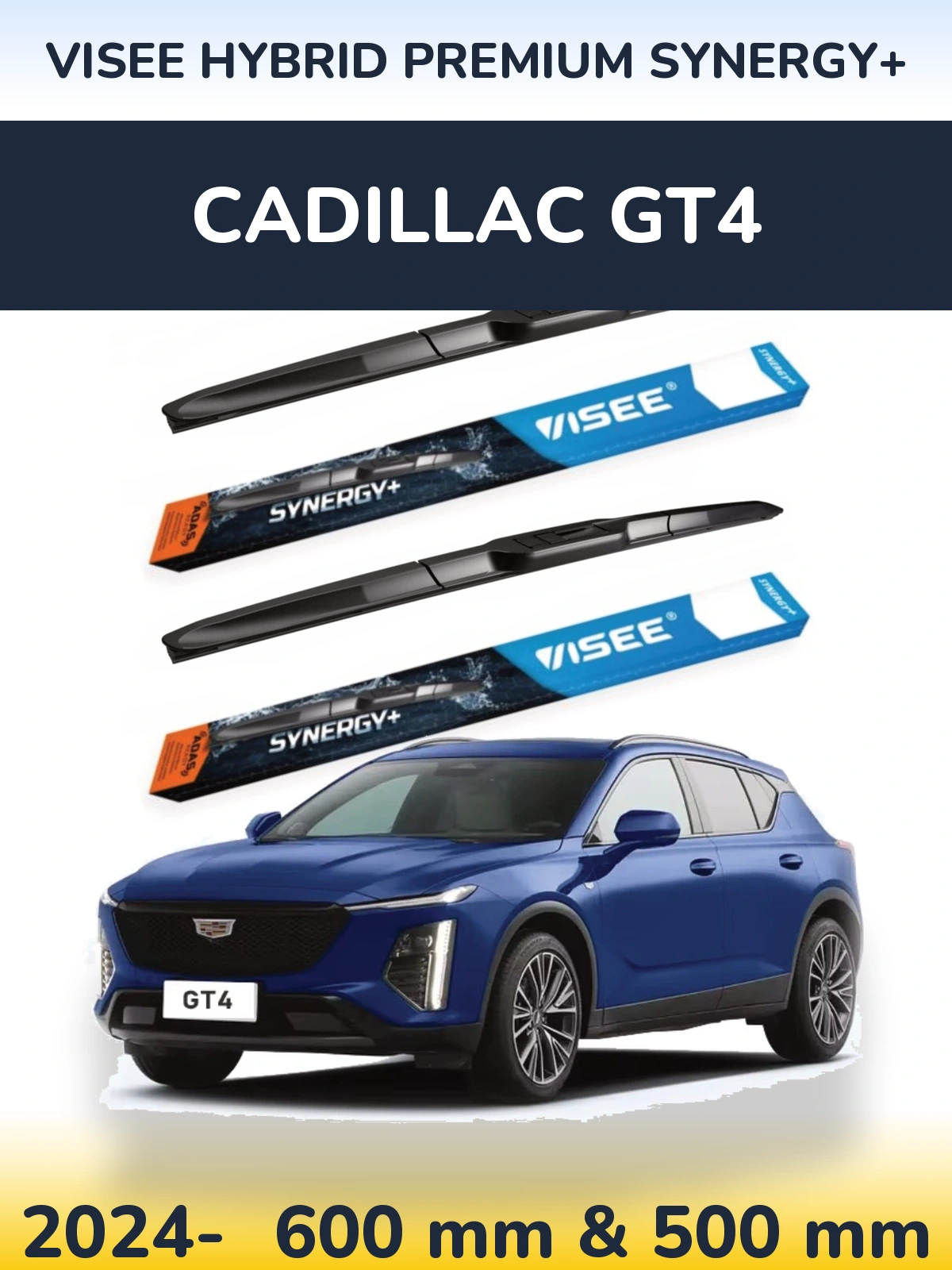 Torkarblad VISEE HYBRID PREMIUM SYNERGY+ för Cadillac GT4