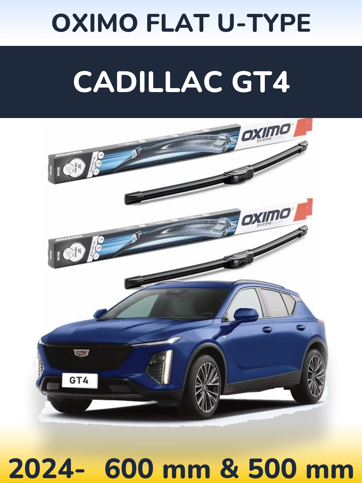 Torkarblad Oximo Flat U-type för Cadillac GT4