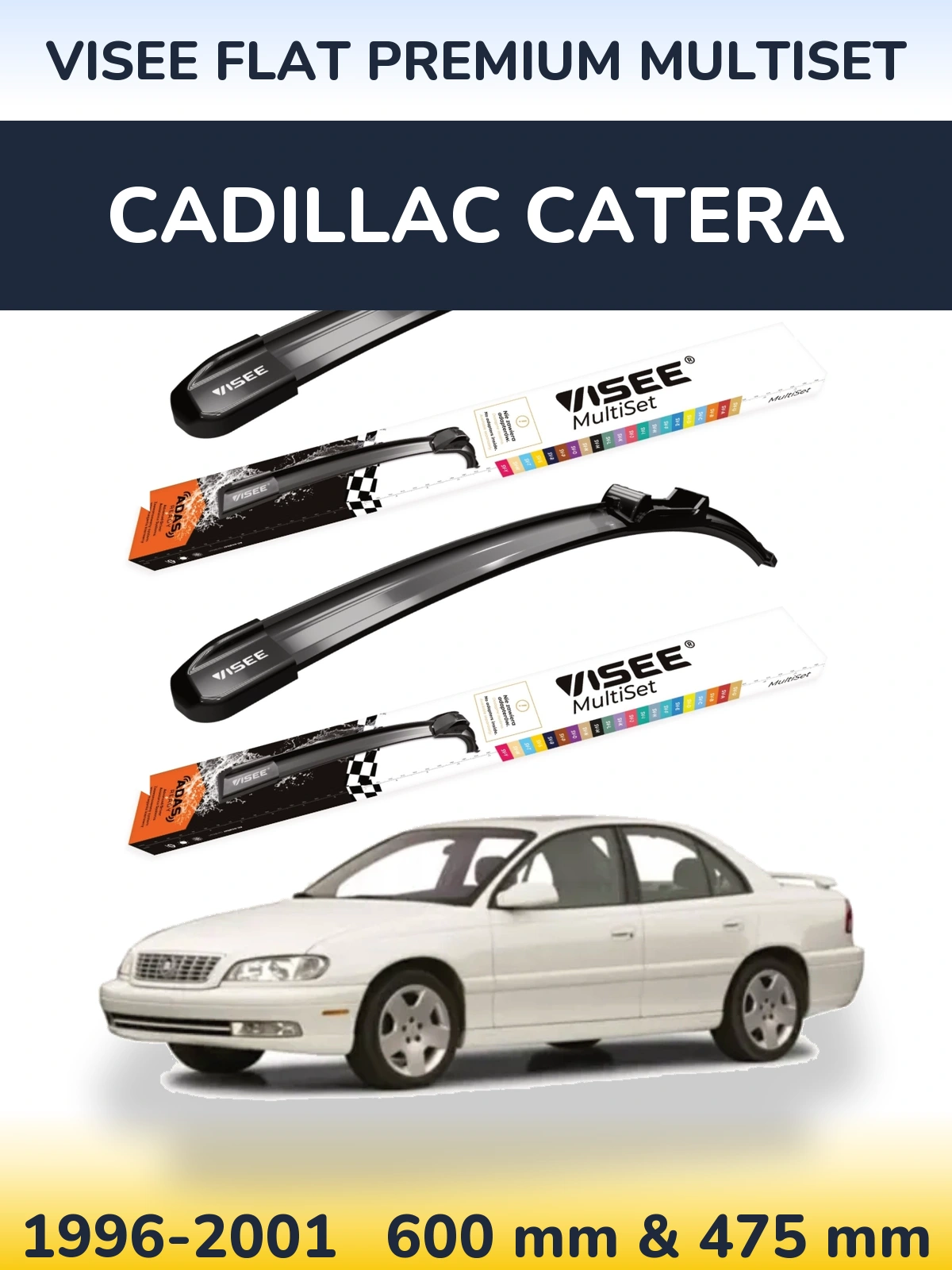 Torkarblad VISEE FLAT PREMIUM MultiSet för Cadillac Catera